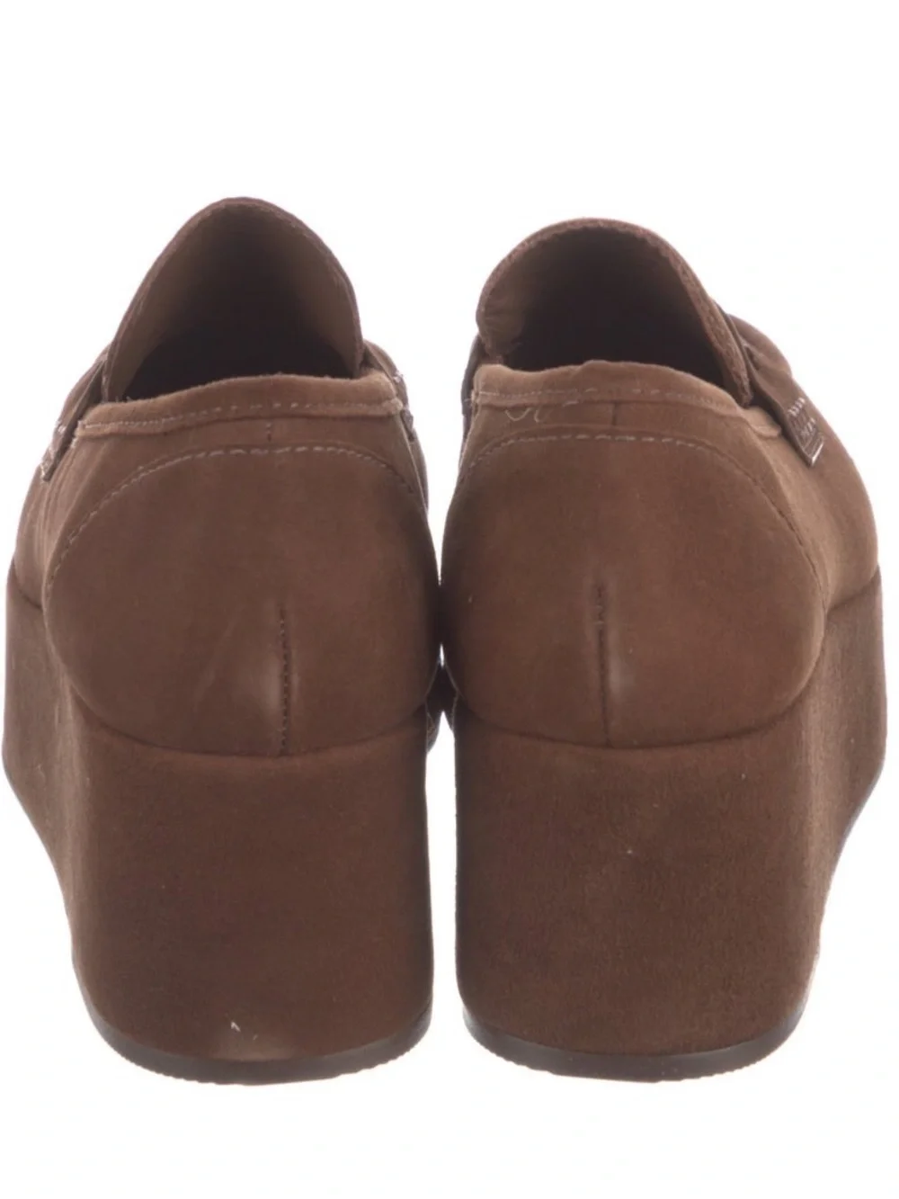 Larroude Platform Penny Loafers in Rich Brown